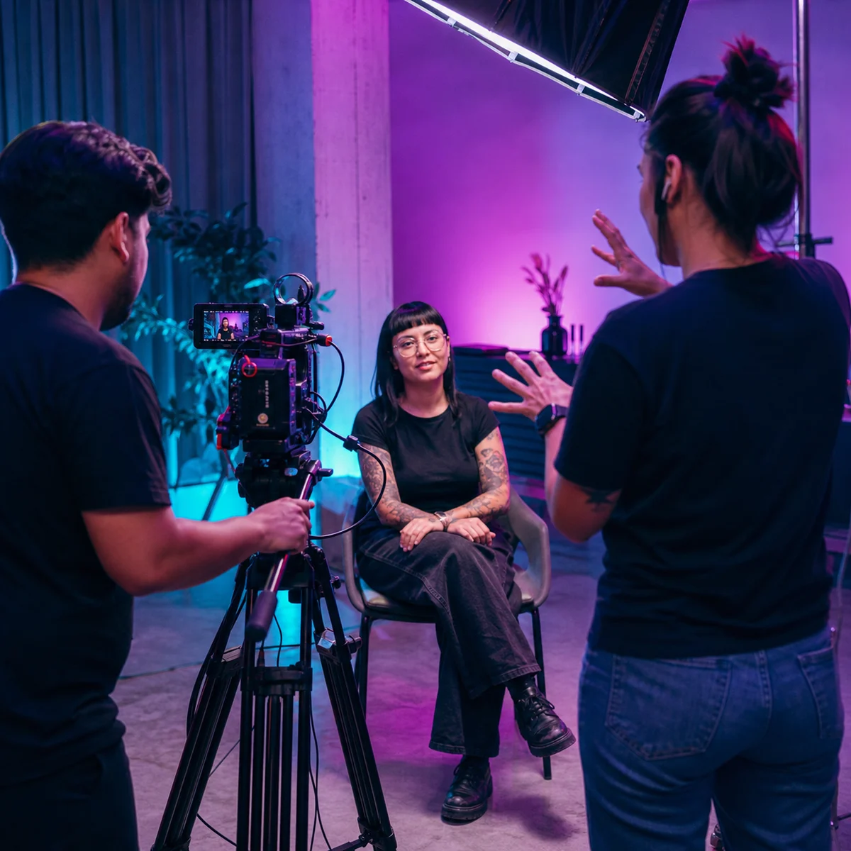 Equipo realizando una producción audiovisual