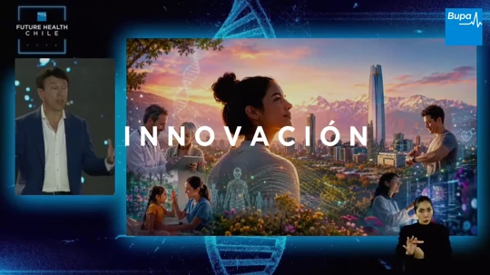 Pantalla de innovación del encuentro Future Health Chile