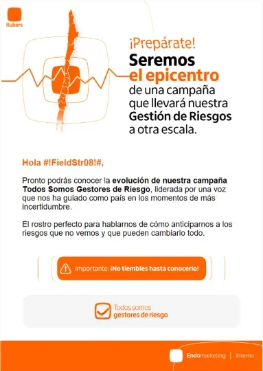 Pieza interna de lanzamiento de la campaña